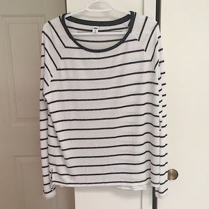 Old navy black and white striped long sleeve top!!